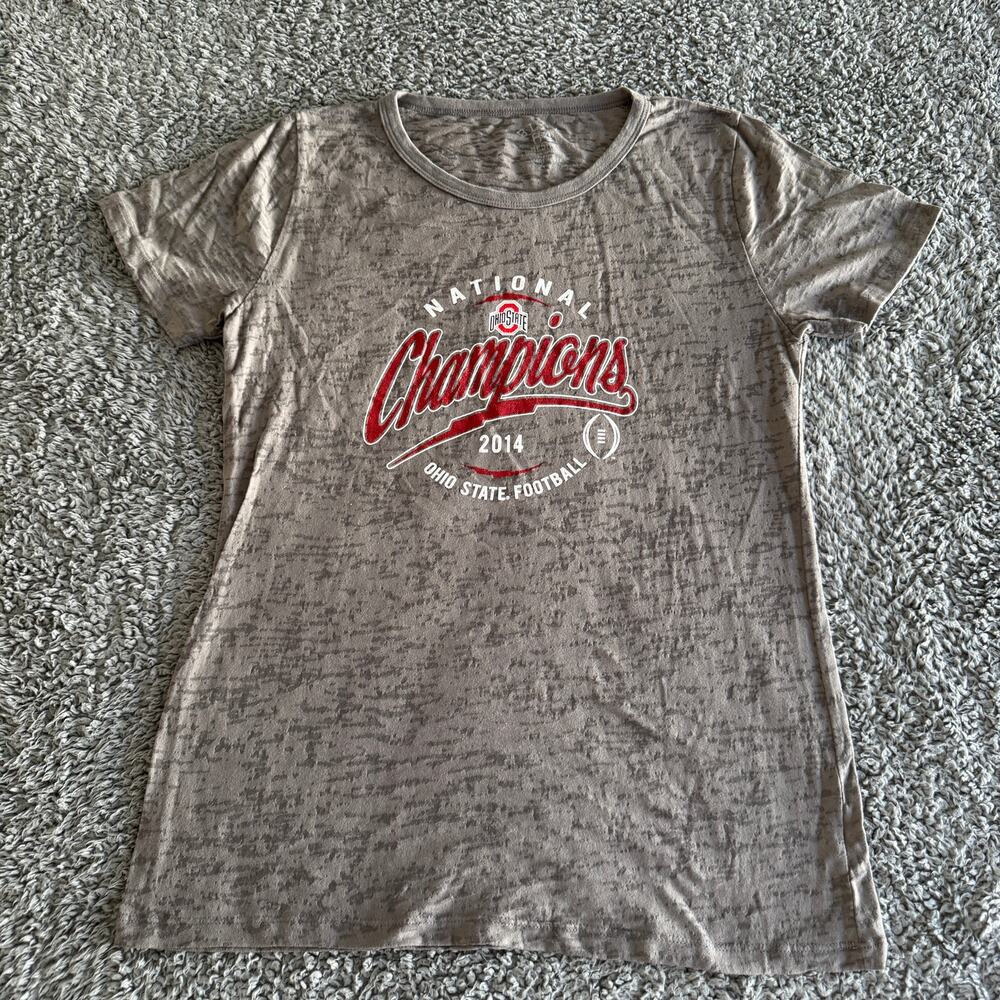 Blue 84 NCAA Ohio State Buckeyes 2014 College Football Champions Shirt Women's M